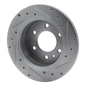 Ram ProMaster 3500 Brake Rotor (1) - Rear Left - R1 Concepts - Drilled & Slotted - Silver - `06-`18